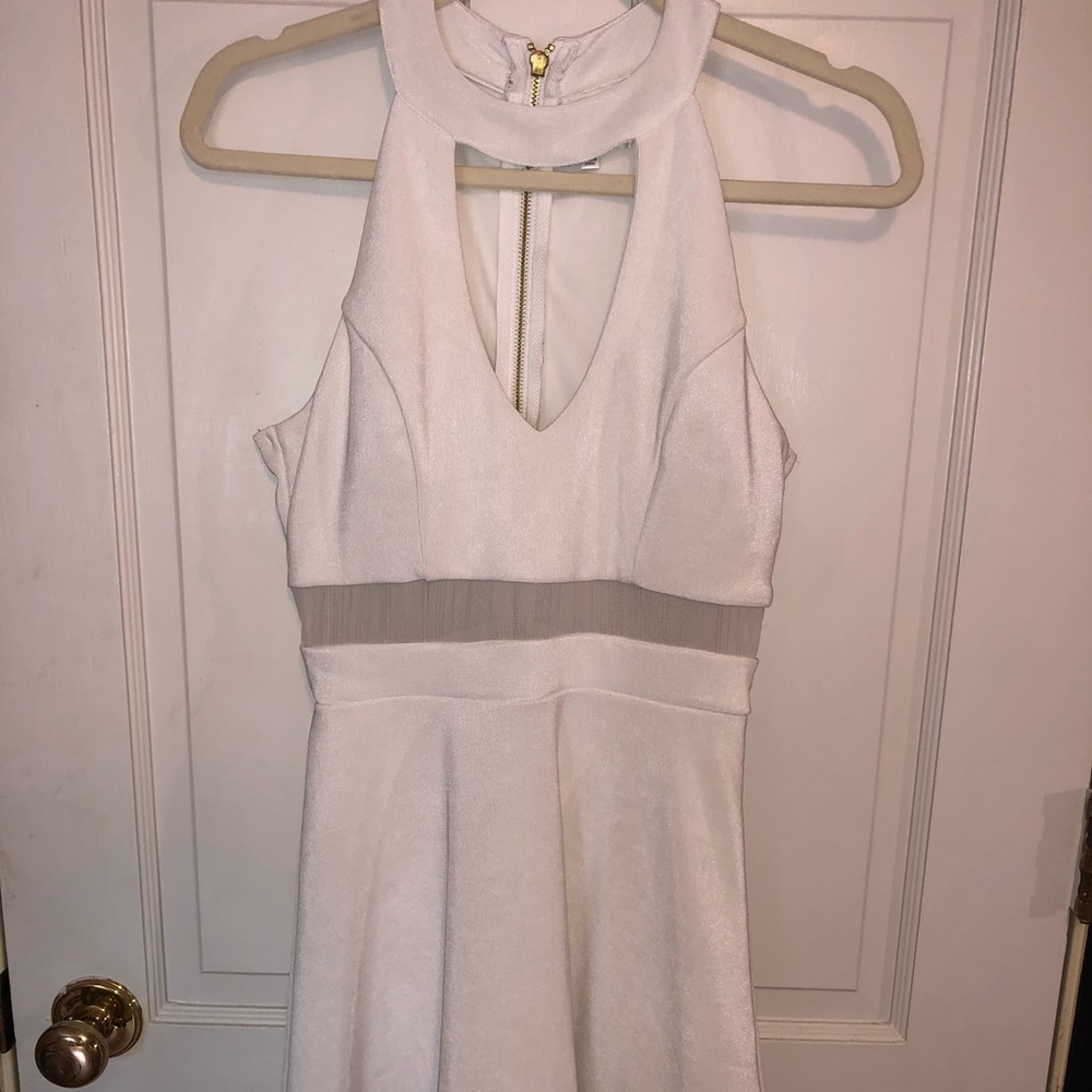 Cute white dress.